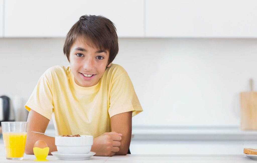 Spokojny poranek ucznia